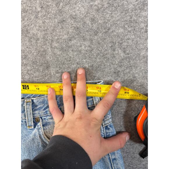 VINTAGE 90s Carhartt Jeans Mens 38x32 Blue Denim Straight Leg Grunge Workwear - Picture 3 of 6